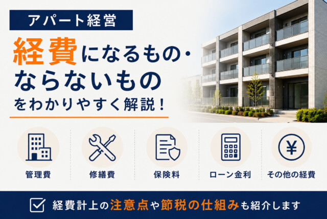 アパート経営の経費になるもの・ならないものを徹底解説｜節税につながる費用と注意点